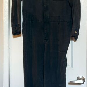 Vintage Black Star-Embroidered Jumpsuit
